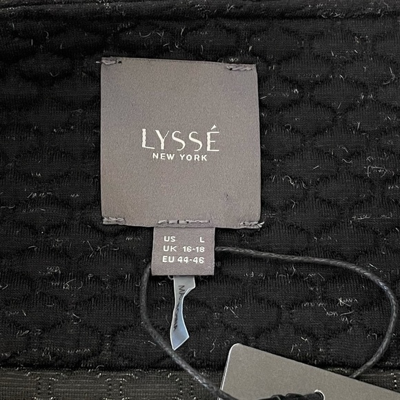 NWT Lyssé Devoe Quilted Tailored Moto Jacket Heather Black Large - Picture 16 of 16